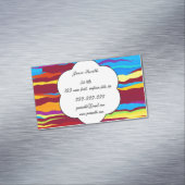 Wasserfarben Wellen abstraktes Design Magnetische Visitenkarte (Beispiel)