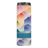 Wasserfarben Wellenmuster bunt Thermosbecher (Rückseite)