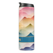 Wasserfarben Wellenmuster bunt Thermosbecher (Nach rechts gedreht)