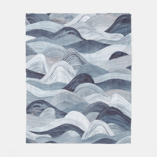 Wasserfarben-Wellenmuster. Nahtloser Hintergrund.  Fleecedecke