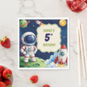 Wasserfarben-Weltraum-Thema Serviette (Beispiel)