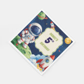 Wasserfarben-Weltraum-Thema Serviette (Ecke)