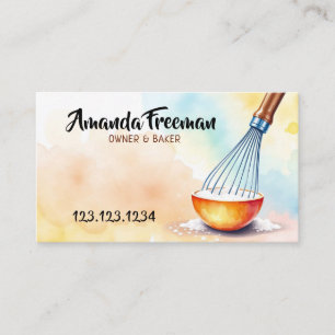 Wasserfarben-Whisky und Mischen von Schüssel Baker Visitenkarte