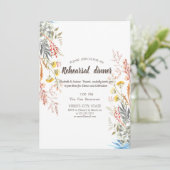 Wasserfarben-Wildblume: Austrocknung Einladung (Stehend Vorderseite)