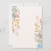 Wasserfarben-Wildblume: Austrocknung Einladung (Rückseite)