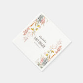 Wasserfarben-Wildblume: Austrocknung Serviette (Ecke)