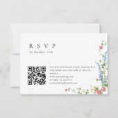 Wasserfarben-Wildblume Bohemische Hochzeit-RSVP RSVP Karte (Vorderseite)