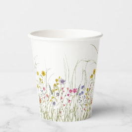 Wasserfarben-Wildblume-Cup Pappbecher