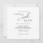 Wasserfarben Wildblume Einfache Hochzeit Einladung (Rückseite)