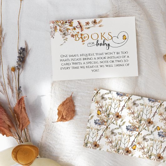 Wasserfarben Wildblume Fall Kinderduschbücher Begleitkarte