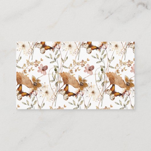 Wasserfarben Wildblume Fall Kinderduschbücher Begleitkarte (Rückseite)