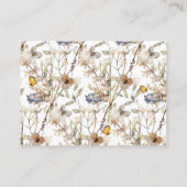 Wasserfarben Wildblume Fall Kinderduschbücher Begleitkarte (Rückseite)