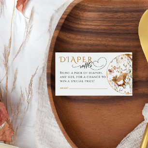 Wasserfarben Wildblume Fall Kinderdusche Windeln Begleitkarte