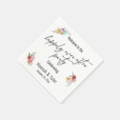 Wasserfarben-Wildblume glücklicherweise je nach Pa Serviette (Ecke)