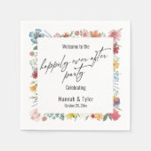 Wasserfarben-Wildblume glücklicherweise je nach Pa Serviette (Vorderseite)