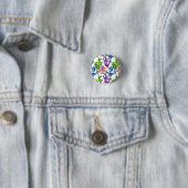Wasserfarben-Wildblume-Muster Button (Beispiel)