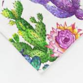 Wasserfarben-Wildblume-Muster Fleecedecke (Ecke)