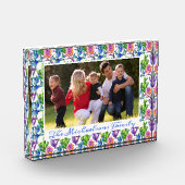 Wasserfarben-Wildblume-Muster Fotoblock (Links)