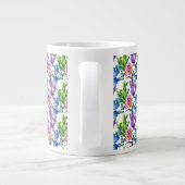 Wasserfarben-Wildblume-Muster Jumbo-Tasse (Rückseite)