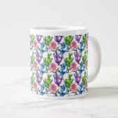 Wasserfarben-Wildblume-Muster Jumbo-Tasse (Vorderseite Rechts)