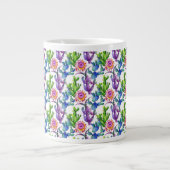 Wasserfarben-Wildblume-Muster Jumbo-Tasse (Vorderseite)