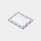 Wasserfarben-Wildblume-Muster Post-it Klebezettel (angewinkelt)