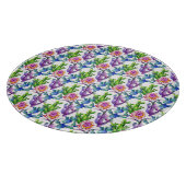 Wasserfarben-Wildblume-Muster Schneidebrett (Ecke)