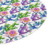 Wasserfarben-Wildblume-Muster Schneidebrett (Ecke)