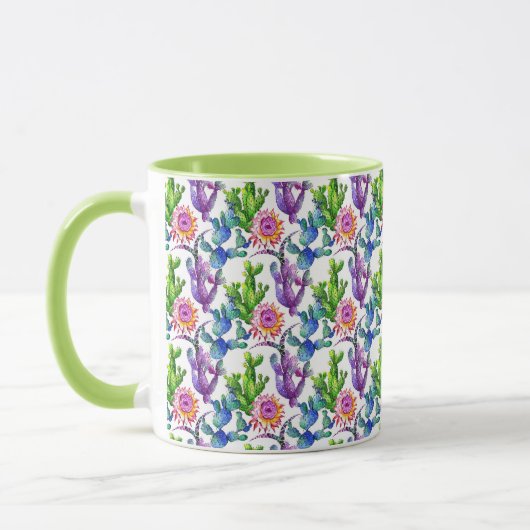 Wasserfarben-Wildblume-Muster Tasse (Links)
