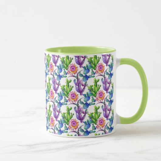 Wasserfarben-Wildblume-Muster Tasse (Rechts)