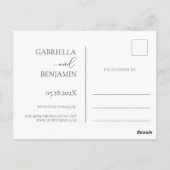 Wasserfarben-Wildblume Save the Date Hochzeit Postkarte (Rückseite)