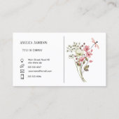 Wasserfarben-Wildblume Visitenkarte (Rückseite)