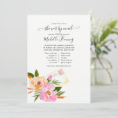 Wasserfarben Wildblumen Frühjahrsdusche per Mail Einladung (Stehend Vorderseite)