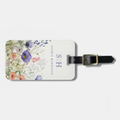 Wasserfarben-Wildblumen-Gepäckanhänger Gepäckanhänger (Vorderseite horizontal)