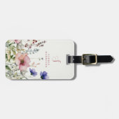 Wasserfarben-Wildblumen-Gepäckanhänger Gepäckanhänger (Vorderseite horizontal)