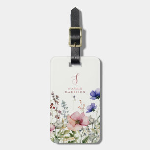 Wasserfarben-Wildblumen-Gepäckanhänger Gepäckanhänger