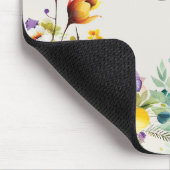 Wasserfarben-Wildblumen-personalisierte Mauspad (Ecke)