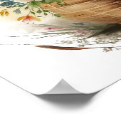 Wasserfarben-Wildblumen Poster (Ecke)