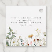 Wasserfarben-Wildblumen-Samen Geschenkanhänger für (Rückseite)