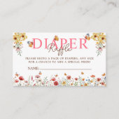 Wasserfarben Wildblumen Windelwinddusche Begleitkarte (Vorderseite)