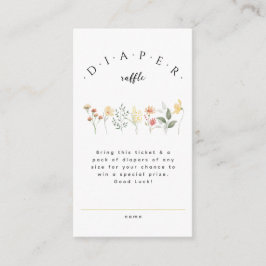 Wasserfarben Wildblumen Windelwinddusche Begleitkarte