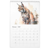 Wasserfarben-Wildtiere des Waldes – Kalender (Feb 2027)