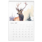 Wasserfarben-Wildtiere des Waldes – Kalender (Jan 2027)