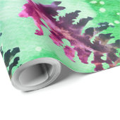 Wasserfarben Winter Weihnachtswald Hirsche Tiere W Geschenkpapier (Rolleneckpunkt)