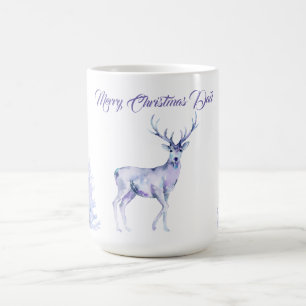 Wasserfarben-Winterlandschaft Frohe Feiertage Kaffeetasse