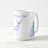 Wasserfarben-Winterlandschaft Frohe Feiertage Kaffeetasse (VorderseiteRechts)