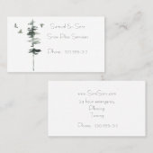 Wasserfarben Wintervögel und Baum Visitenkarte (Vorne/Hinten)