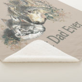 Wasserfarben Wolf Bester Vater Pater je Zitat Sherpadecke (3/4)