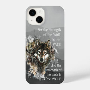 Wasserfarben Wolf Pack Familienangebot Tierart iPhone 14 Hülle
