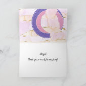 Wasserfarben Wolken, deine Worte. Vielen Dank Karte (Innenseite)